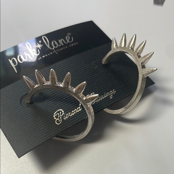 Park Lane Gold Plated Hoop Earrings with Heart Design